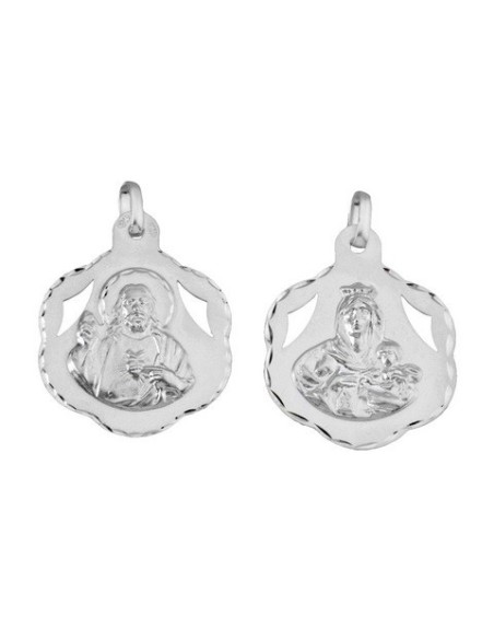 Medalla Escapulario Unisex Plata, PL77548-G