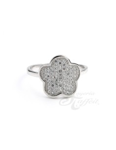 Anillo Flor Circonitas Plata 2