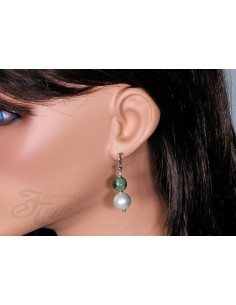 Pendientes Largo Turquoise Perlas Orquidea 2
