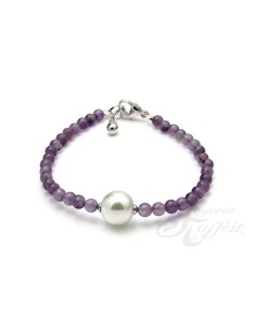 Pulsera Señora Perlas Orquidea, Amatista, 46247