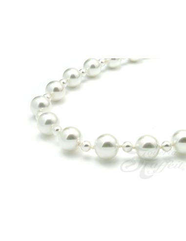 Collar Señora Perlas Orquidea,  Blanco, 46009