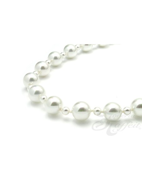 Collar Señora Perlas Orquidea,  Blanco, 46009