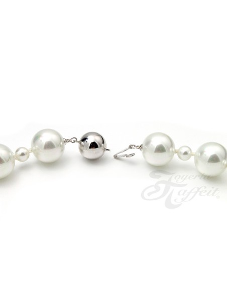 Collar Señora Perlas Orquidea,  Blanco, 46009