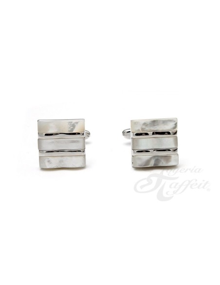Gemelos Acero Caballero, Cuadrado Blanco, TF292