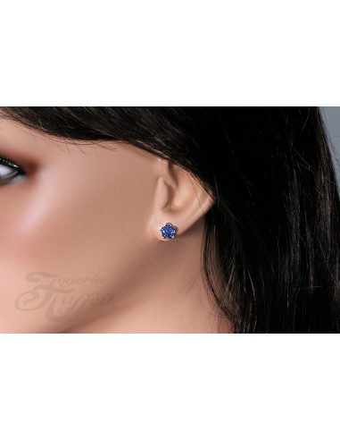 Conjunto Plata, Pendientes y Colgante Flores Circonitas, JU2847/04