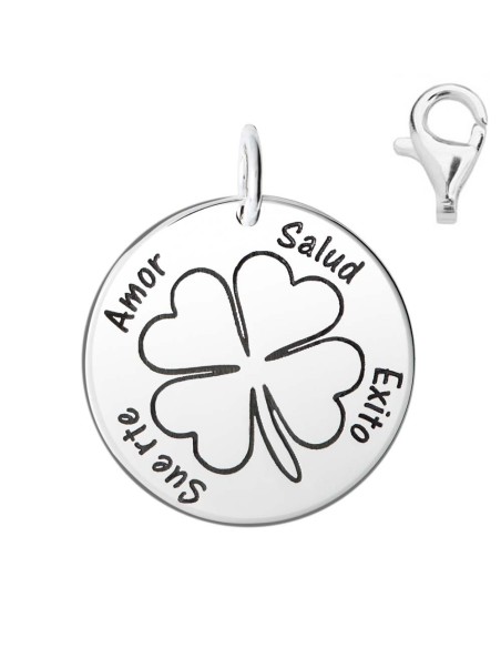 Colgante Dije Plata Trebol, Silver Diez