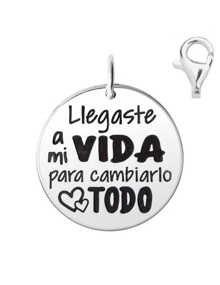 Colgante Dije Plata Llegaste a mi Vida, Silver Diez