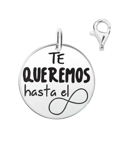 Colgante Dije Plata Te Queremos, Silver Diez