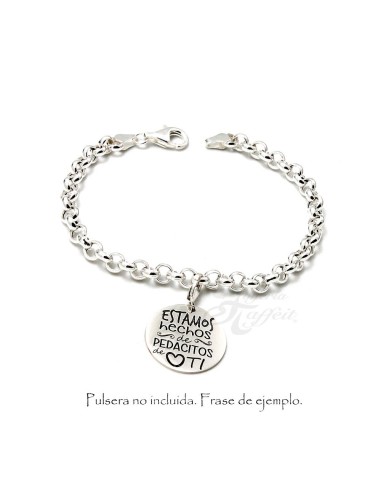 Colgante Dije Plata Soy Feliz, Silver Diez