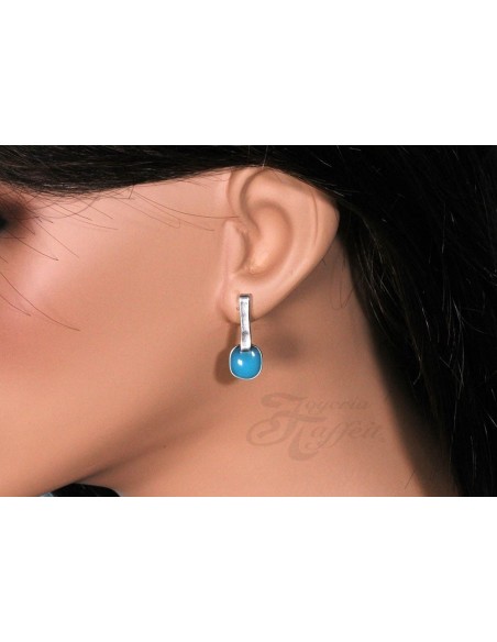 Pendientes Pikadura Rubik Pequeño Turquesa