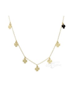 Collar Mini Trébol en Plata - Dorado