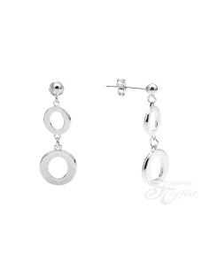 Pendientes Círculos Largos Plata