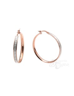 Pendientes Aro de Plata Mujer con Textura