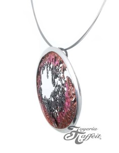 Colgante Plata Simeltech, Pigmento Rosa y Rojo, 0116245P-1 2