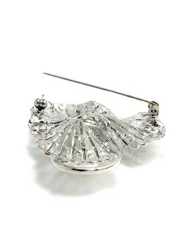 Broche Señora Rodio y Circonitas, Flor