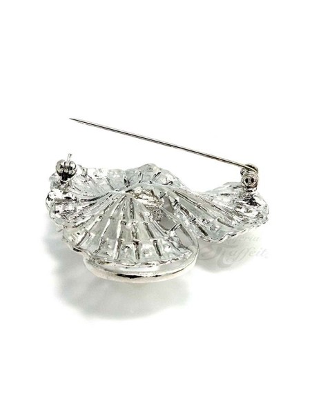Broche Señora Rodio y Circonitas, Flor