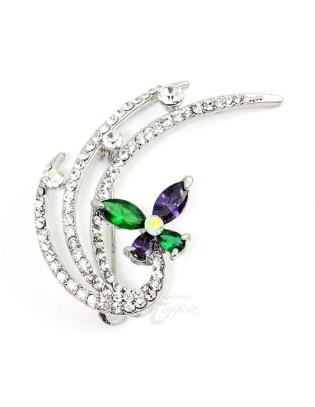 Broche Señora Rodio y Circonitas, Ramo