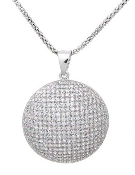 Colgante Señora Plata con Rodio y Circonitas, PE-10622-W