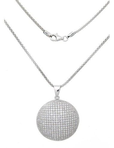 Colgante Señora Plata con Rodio y Circonitas, PE-10622-W