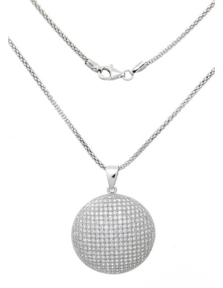 Colgante Señora Plata con Rodio y Circonitas, PE-10622-W