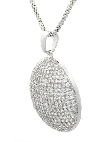 Colgante Señora Plata con Rodio y Circonitas, PE-10622-W