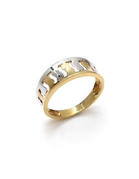 Anillo Oro Señora Bicolor, meg198