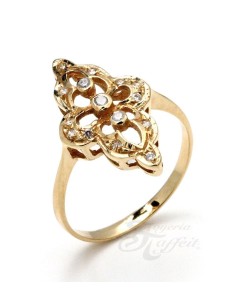 Anillo Oro Señora, con Circonitas, cli2