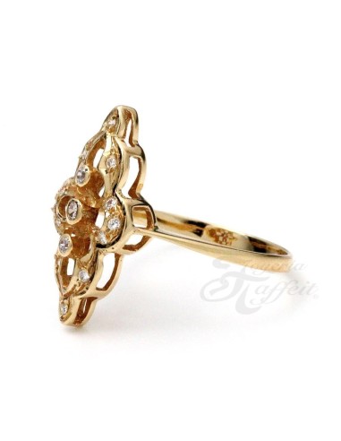 Anillo Oro Señora, con Circonitas, cli2