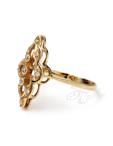 Anillo Oro Señora, con Circonitas, cli2
