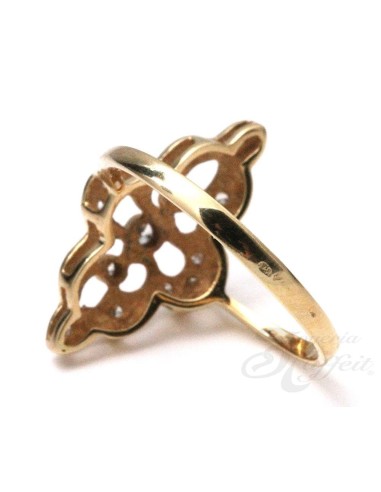 Anillo Oro Señora, con Circonitas, cli2