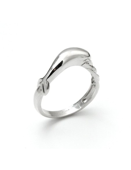 Anillo Oro Blanco Señora, con Circonitas, ped71