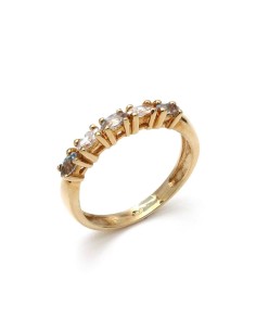 Anillo Oro Señora, con Circonitas, akr409