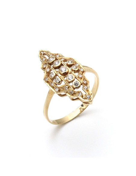 Anillo Oro Señora, con Circonitas, cli5