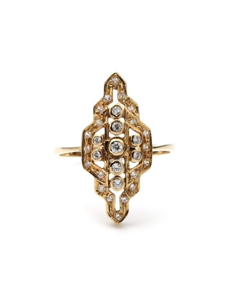 Anillo Oro Señora, con Circonitas, cli5