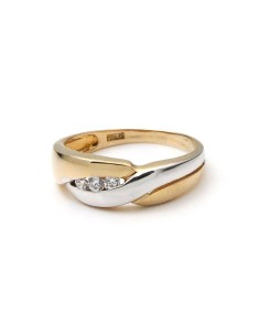 Anillo Oro Señora Bicolor Circonitas, cam904 2