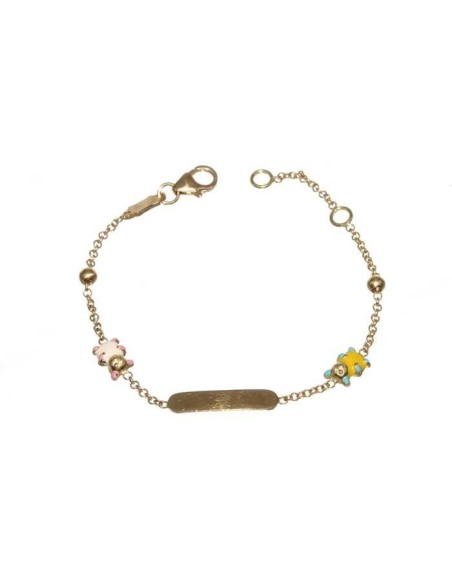 Esclava Oro Bebe, Ositos Esmalte, sr744