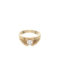 Anillo Oro Caballero Solitario con Circonita, sr776