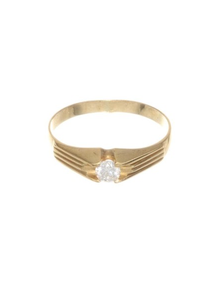 Anillo Oro Niño Solitario con Circonita, akr618
