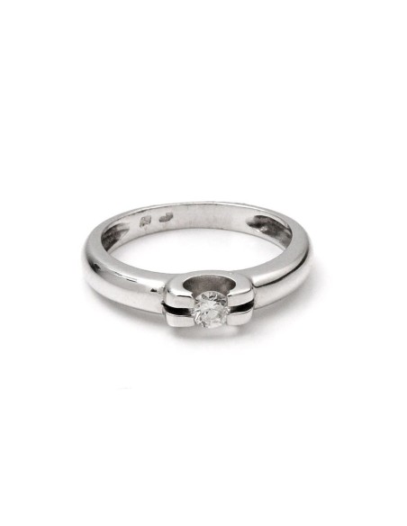 Anillo Oro Blanco Señora Diamantes, neo1
