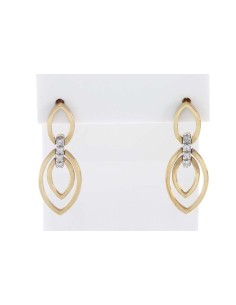 Pendientes Lágrimas con Circonitas en Oro 18k