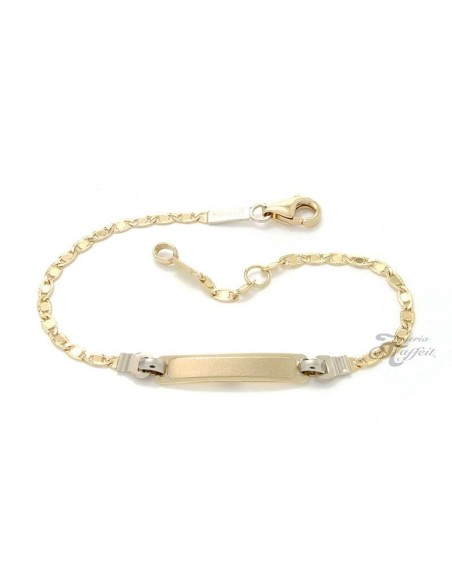 Esclava Oro Bebe Bicolor, AKR1092