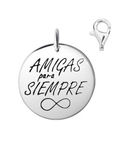 Colgante Dije Plata, Amigas para Siempre