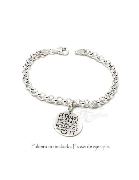 Colgante Dije Plata Mamá con Niña y Niño