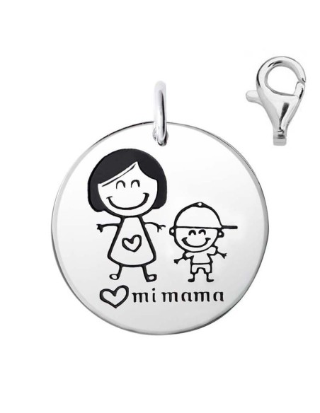 Colgante Dije Plata Mamá y Niño