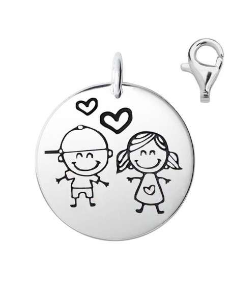 Colgante Dije Plata Niño y Niña