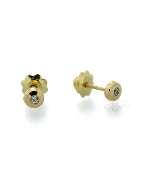 Pendientes Chatón de Oro 18k para Bebé