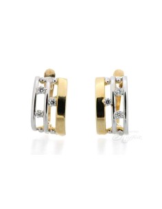 Pendientes Lágrimas con Circonitas en Oro 18k