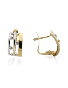 Pendientes Lágrimas con Circonitas en Oro 18k 2