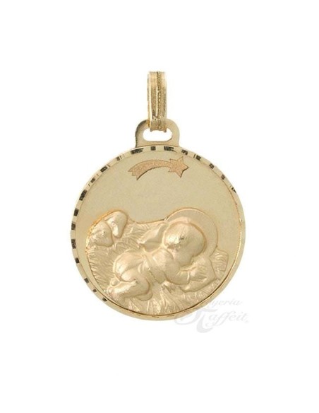 Medalla Oro Bebé, Niño Jesús en el Pesebre, AKR1167