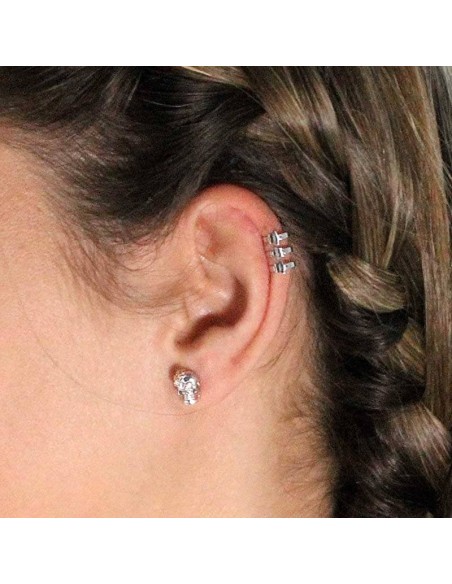 Ear Cuff Estrellas Triple de Plata 